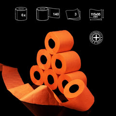 Hârtie igienică Renova, portocalie, normală, 6 200064519