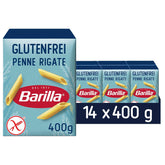 Paste Barilla Penne Rigate fără gluten, făcute din porumb și orez delicios – perfecte pentru persoanele cu boală celiacă sau intoleranță la gluten (14 x 400 g)