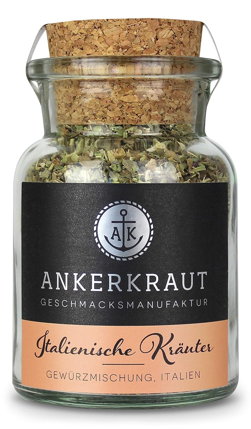 Ankerkraut Italienische Kräuter, mediterranes Universalgewürz für Pasta, Pizza und Salate, 25 g im Korkenglas
