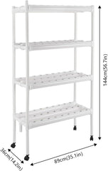 Kit de cultivare hidroponică cu 108 locuri de plantare, 4 niveluri cu pompă de apă. Sistem de cultivare hidroponică fabricat din țevi din PVC-U de calitate alimentară pentru acasă, balcon, grădină și legume de pe balcon.