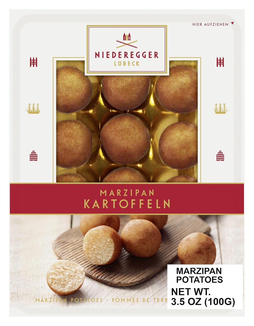 Cartofi cu marțipan Niederegger 100g