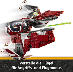 LEGO Star Wars 75401 Ahsokas Jedi Interceptor, Sternenjäger für Fans von The Clone Wars, Ahsoka Tano & Anakin Skywalker Minifiguren, mit Lichtschwertern und R7-A7, für Jungen und Mädchen ab 8 Jahren