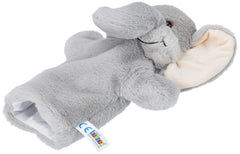 394070 Elefant păpușă de mână, gri Jucarii Bebe Naty Shop