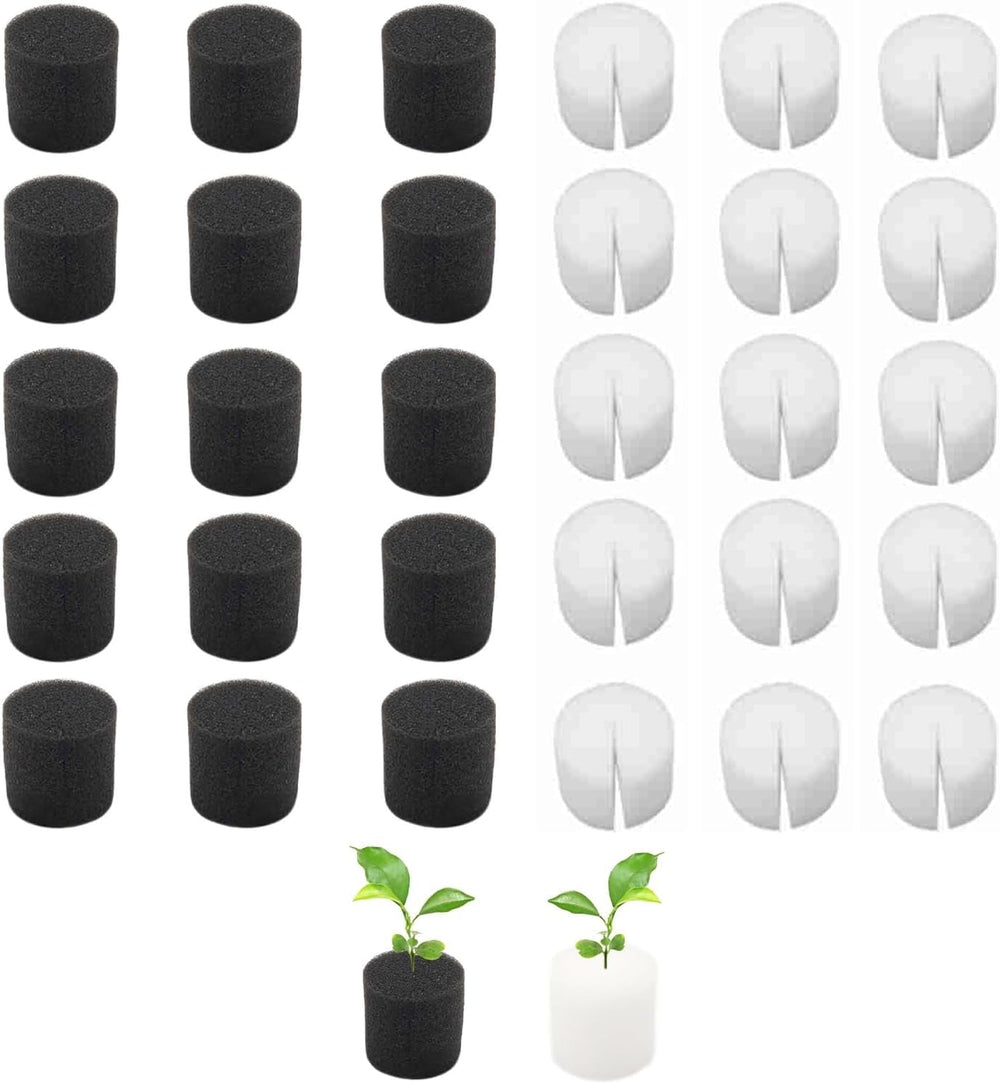 50 de bucăți de bureți hidroponici de 32 * 30 mm, propagare din vată de rocă, sistem hidroponic, bloc de burete de propagare, bureți de răsaduri, sistem hidroponic de seră, pentru cultivarea răsadurilor de legume și flori