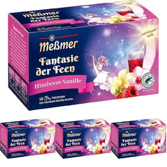 Meßmer Fantasie Der Feen / Zmeură-vanilie / Exclusiv online / 18 pliculețe de ceai / Vegan / Fără gluten / Fără lactoză