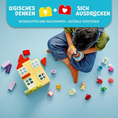 LEGO DUPLO Peppa's Birthday House: Jucărie creativă cu 3 figuri, casă de jucărie de construit și reconstruit pentru copii de la 2 ani, băieți și fete, promovează dexteritatea 10433 Seturi de constructie Besuche den LEGO-Store