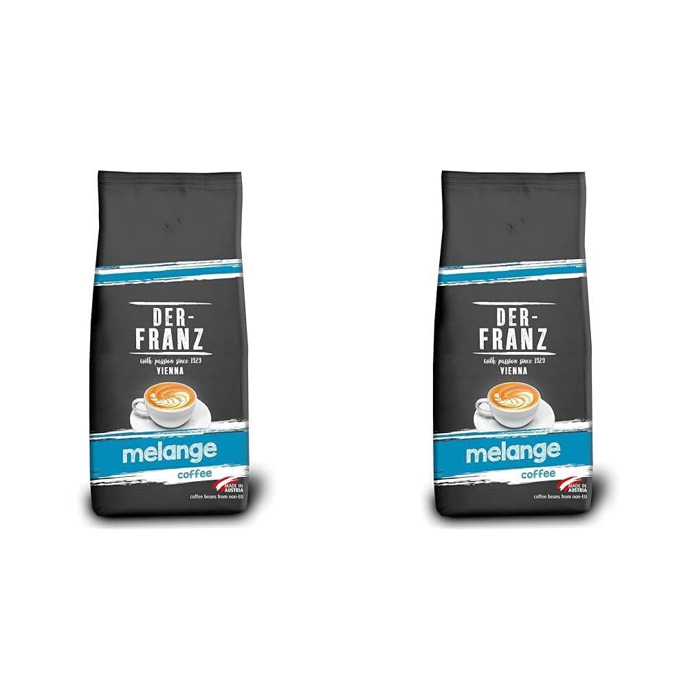 DER-FRANZ Cafea Crema, Intensitate 4/5, 100% Arabica, boabe de cafea întregi Cafea Naty Shop 2 x 1 Kg Amestec