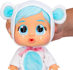 Păpușa Cry Babies Loving Care Kristal, păpușă bebelușă Kristal Loving Care cu 3 accesorii pentru joaca de-a doctorul, îngrijire și îngrijire, plânge cu lacrimi adevărate, jucărie pentru copii de la 18 luni