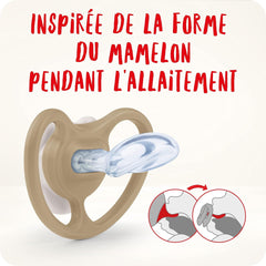 Suzete NUK Space Night | 6-18 luni | Suzete cu fante de ventilație extra-mari, strălucesc în întuneric | Silicon fără BPA | Vulpe și Buburuză | Pachet de 2