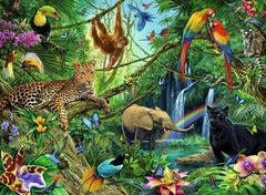 Ravensburger Puzzle pentru copii - 12660 Animale în junglă - Puzzle cu animale pentru copii de la 8 ani, cu 200 de piese în format Xxl Puzzle Naty Shop