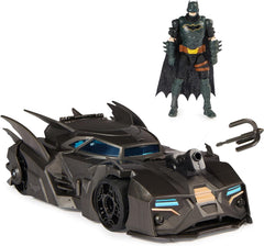 DC Comics Batman Batmobil offroad cu catapultă cu cârlig de prindere și celulă cu grilă în spate, inclusiv figurină Batman de 10 cm, pentru fanii supereroilor cu vârsta de 4 ani și peste Action figures Naty Shop Singur
