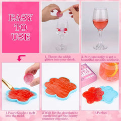 Glitter comestibil, Set de 4 sau de 6 nuante de culoare, 4 grame per produs Glitter Naty Shop