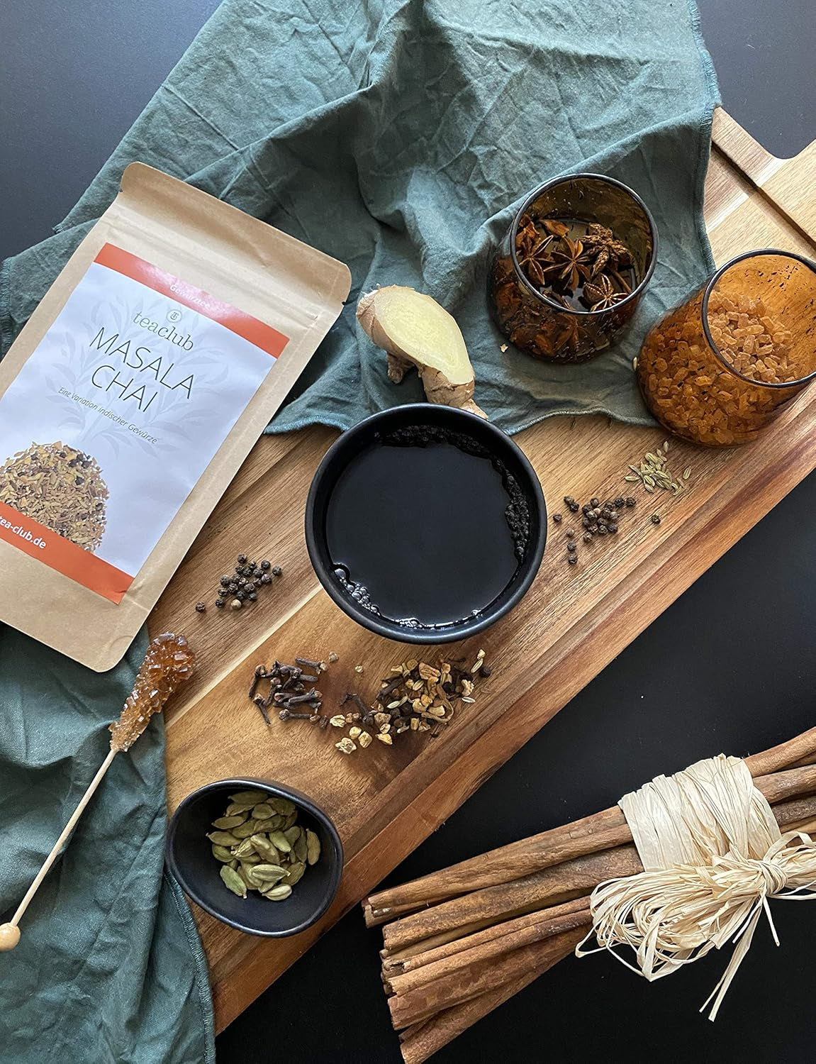 Masala Chai ceai amestec de condimente 100 g, condimente indiene pentru ceai chai sau chai latte, 100% natural, fără aromă, Teaclub Tea