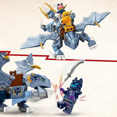 LEGO NINJAGO Riyu The Baby Dragon, jucărie dragon cu 3 mini figurine, jucărie ninja construibilă pentru băieți și fete de 6 ani, cadou plin de acțiune pentru copii 71810 Seturi de constructie Besuche den LEGO-Store