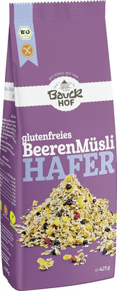 muesli de ovăz hof cu fructe de pădure, fără gluten (425 g) - Bio