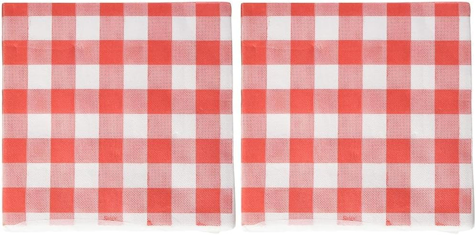 Șervețele Pro 40 X 40, 2 straturi, 1/4 fold, 50 șervețele, punta-punta, carouri, roșu