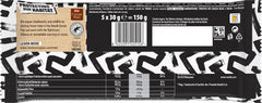 Baton de ciocolată LION Black & White, o gustare cu gust intens, ciocolată crocantă și chipsuri crocante, umplutură de brownie, o experiență unică de îmbucătură, 1 pachet (5 x 30g)