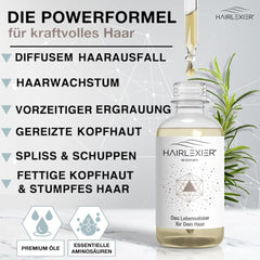 Hairlexier remediu de creștere a părului pentru femei - ulei de rozmarin pentru păr, ulei de păr cu ulei de ricin, ulei de lavandă, ser natural pentru păr împotriva căderii părului difuz, susține creșterea părului, vegan și organic + caiet de lucru Ingrijirea parului Naty Shop