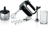 Bosch Handrührer Home Professional Styline MFQ4980B, 5 Stufen, 2 Edelstahl Rührbesen- Und Knethaken, Mixstab Edelstahl, Universalzerkleinerer, 850 W, Schwarz/Dark Silver Bucatarie Naty Shop