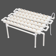 Kit de creștere hidroponică cu 1 strat cu 54 de locuri de plantare, sisteme de creștere a plantelor fără sol din PVC cu pompă de apă, kituri de creștere hidroponică pentru cultivarea legumelor și fructelor pe balcoane, grădini, terase și curți