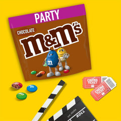 Pachet mare de ciocolată M&M's, Linte crocantă cu ciocolată și glazură colorată de zahăr, Mix pentru petreceri, 1 x 800 g, Bomboane cu tematică de fotbal american