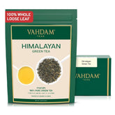 VAHDAM, ceai verde Himalayan (100 g) Ceai verde 100% pur din Himalaya | Fără gluten | Direct de la sursă din India | Preparare fierbinte/rece | Ceai verde vrac