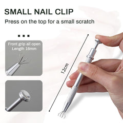 100 Stück Nail Art Schwamm Mit Metallgreifer, Sponge Brush Applikator, Sponge Nagel Pinsel, Maniküre Zubehör Für Nägel, Um Eine Vielzahl Von Gradient Nail Art Patterns Zu Erstellen