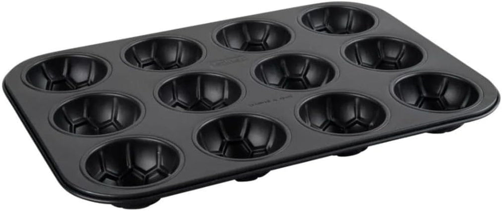 Zenker 12Er Muffinform – Muffinbackblech Für Muffins Und Cupcakes Aus Der Serie Soccer Baking– Hitzebeständiges 12Er Muffinblech Mit Antihaftbeschichtung, Schwarz Matrite si tavi pentru copt Naty Shop