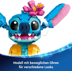 LEGO | Disney Stitch Spielzeug - Figur zum Spielen und Sammeln mit Einer Eistüte und Einer dekorativen Blume - Geschenk für Mädchen, Jungen und Lilo & Stitch Filmfans ab 9 Jahren - 43249