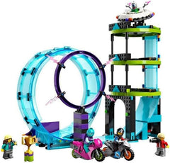LEGO 60361 City Stuntz Ultimate Stunt Rider Challenge, cascadorii 3In1 pentru 1 sau 2 jucători, cu 2 motociclete de jucărie cu volan pentru copii, set 2023 Seturi de constructie Besuche den LEGO-Store