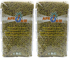 AFROASE - Fasole verde mung - 1 x 1 kg (Pachet de 2)