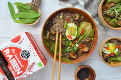 DIET-FOOD Tăiței ramen organici din hrișcă, hrană vegetariană și vegană, fără grăsimi, fără soia, fără gluten, tăiței dietetici solubili în apă, conținut scăzut de calorii, 280 g