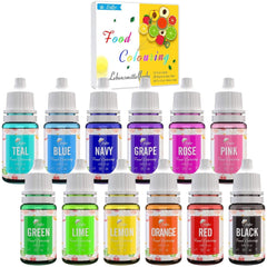 Set 12 coloranti alimentari lichizi, 10 ml fiecare culoare Naty Shop Default Title