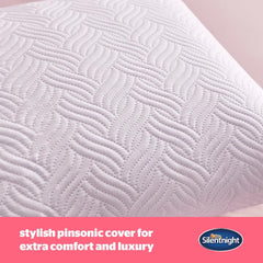 Silentnight Ultimate Pillow - pernă de pat moale și de susținere cu capac de lux matlasat Pinsonic Soft Touch, lavabil la mașină și hipoalergenic pentru cei care dorm pe spate și lateral, 1 bucată Perne standard Naty Shop