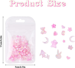 100 bucăți farmece pentru unghii cu fundă Y2K 3D rășină Camellia floare farmece pentru unghii Kawaii strasuri pentru unghii decorațiuni Nail Art, modele, accesorii DIY pentru artizanat (roz)