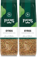 Fuchs Gewürze - Gyros Gewürzzubereitung im recyclebaren Nachfüllbeutel, Gewürzmischung mit ausgewählten Kräutern für Rind und Schweinefleisch - 70 g