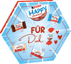 kinder Happy Moments Mini Mix – Cadou de Ziua Îndrăgostiților pentru el și ea – Pentru socializare și împărtășire cu prietenii și familia – 161 g
