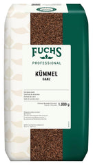 Fuchs Professional - Kümmel ganz | Ungemahlen, zum Würzen von Bratkartoffeln oder Krautgerichten | Profi-Qualität für Großverbraucher und Gastronomie | 1 kg im recyclebaren Beutel