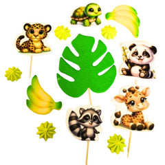 Safari Delights Decoratiuni Comestibile Set 13 - Culori Multicolore Si Design Animal Safari