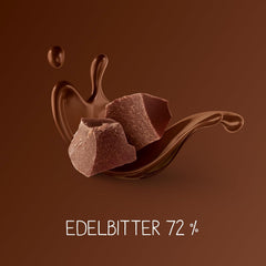 Batoane de ciocolată neagră 72% – 5 x 100 g – Cele mai fine pătrățele de ciocolată neagră – Ciocolată învelită în folie aurie