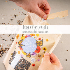 100g Semințe de fluturi pentru o pajiște cu flori colorate - Amestec de semințe de flori sălbatice colorate și bogate în nectar pentru fluturi