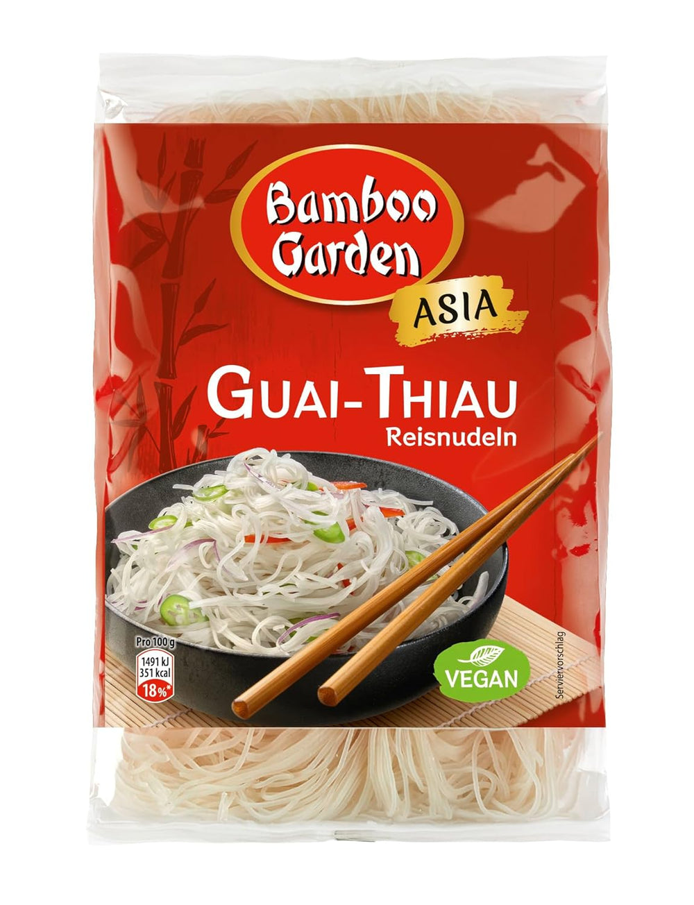 Tăiței de orez Guai Thiau din Bamboo Garden, 250 g (designul ambalajului poate varia)
