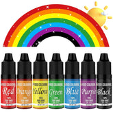 Colorant alimentar, 7 x 12 ml, colorant alimentar lichid foarte concentrat. Set de culori, pentru colorarea aluatului, băuturilor, aromelor, săpunurilor, slime-ului. Decorațiuni pentru torturi, articole de copt (84 ml)