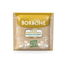 Caffè Borbone Kompostierbare Kaffeepads, Gold-Kaffeemischung - 100 Pads - Kompatibel mit ESE System Papier Pads 44 mm