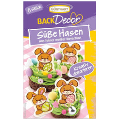 Günthart Backdecor Iepurași dulci fabricați din ciocolată albă fină Bomboane de Ciocolata Naty Shop Default Title