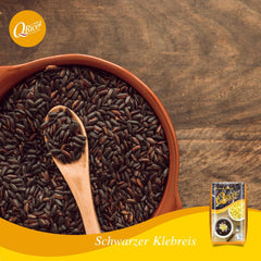 Q RICE | Orez lipicios negru cu bob lung din Thailanda | Aromatic cu o notă delicată de nucă | Ideal pentru curry, sushi și deserturi mochi | 1 x 1 kg