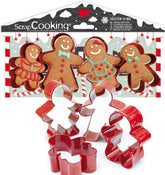 ScrapCooking - 4 Forme de Biscuiți Omuleț de Turtă Dulce - Forme de Biscuiți de Crăciun din Oțel Inoxidabil - Forme de Biscuiți Omuleț de Turtă Dulce - Accesorii de Coacere Design Tort - 2081