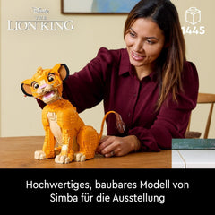 Lego Ç€ Disney Simba, tânărul rege al leilor, jucărie de construit pentru colecționat cu figurine creative de animale, activitate relaxantă pentru adulți, idee de cadou pentru femei 43247 Seturi de constructie Besuche den LEGO-Store