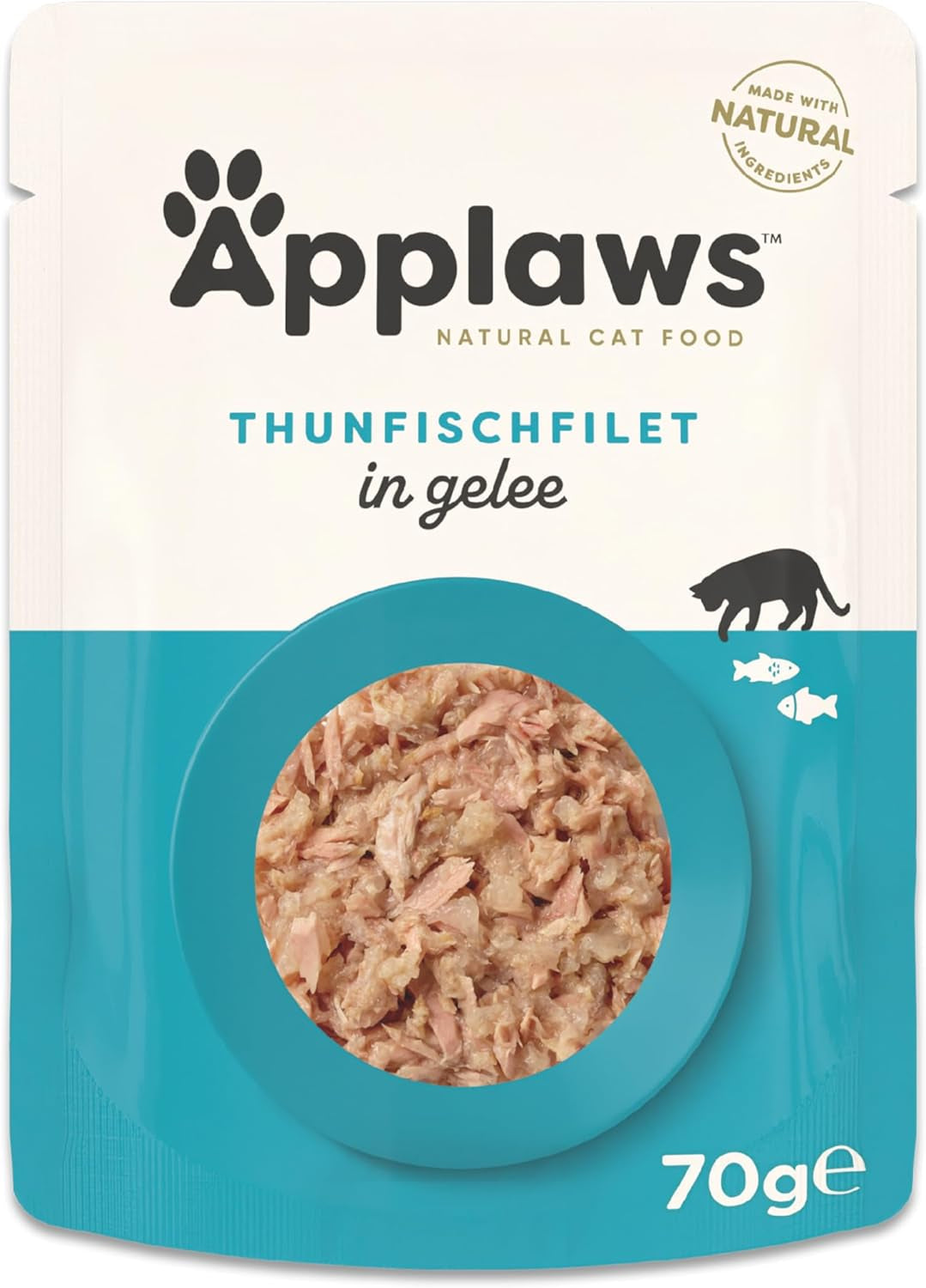 Applaws Premium Natural Wet Food For Cats, Fish Selection în Jelly 70G plicuri porție (12X70G)