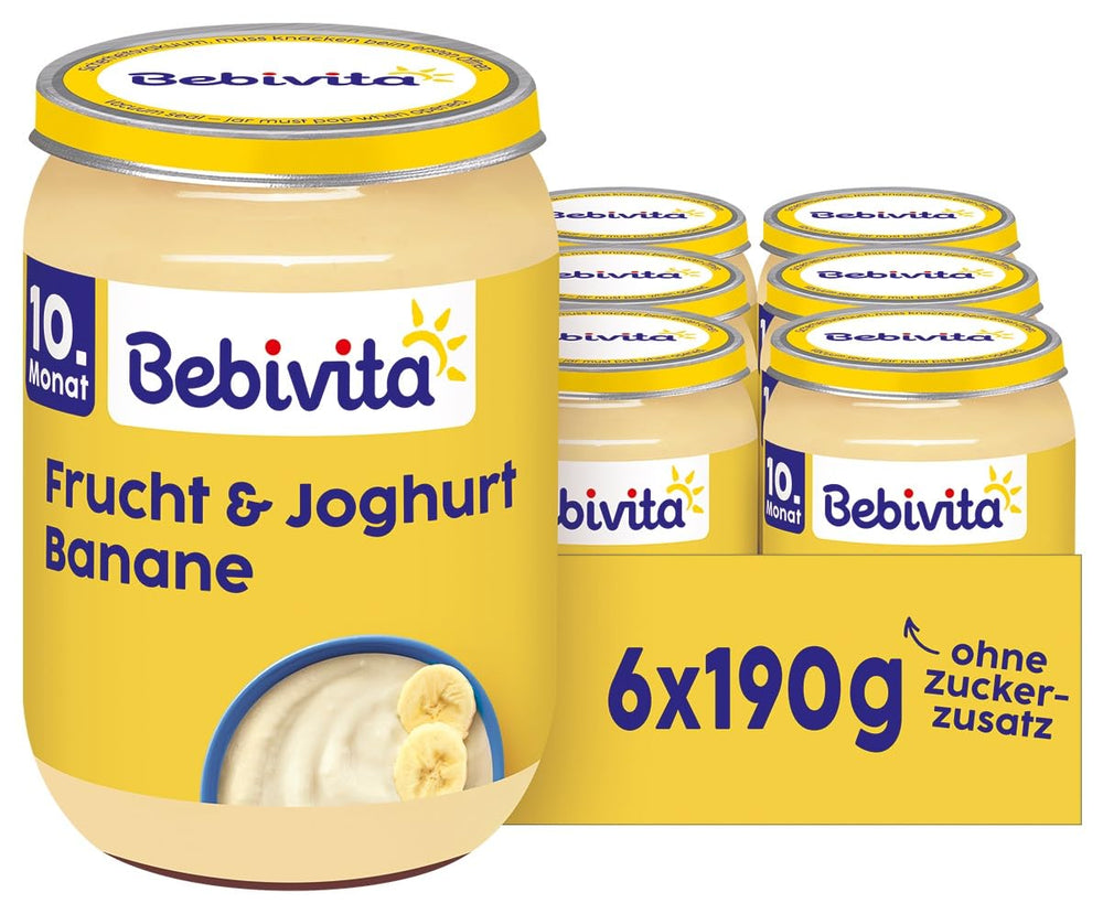 Banane cu fructe și iaurt, 190g, pachet de 6 (6x190g)